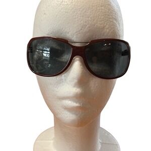 DKNY DY4044 Brown Rectangular Sunglasses Silver Logo Aviator Style 3308/87 62mm